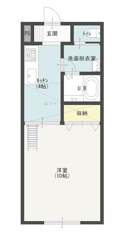 KEIYO高見台（１階・駐車場１台有り） 106号室 間取り