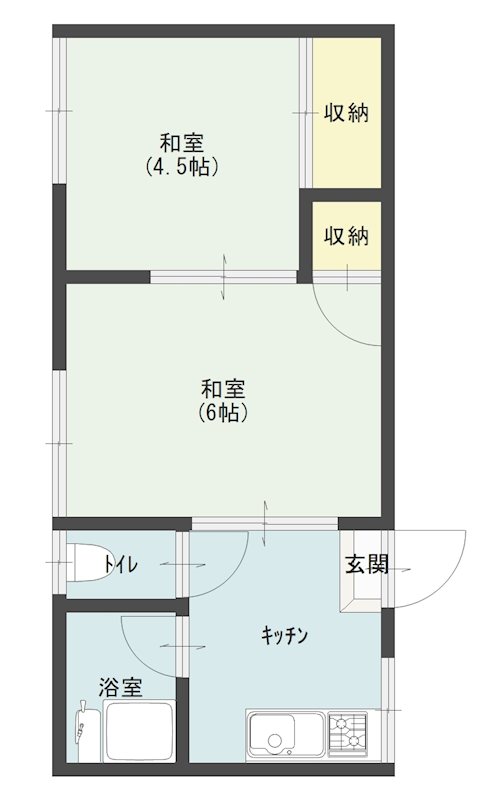 ファミリークローバー 102号室 間取り