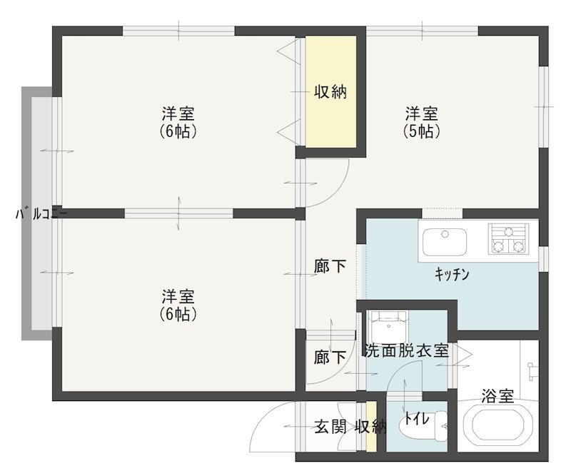 ラポールこがね 101・201号室 間取り