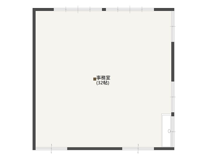 東中の口町貸事務所(2階部分） 間取り