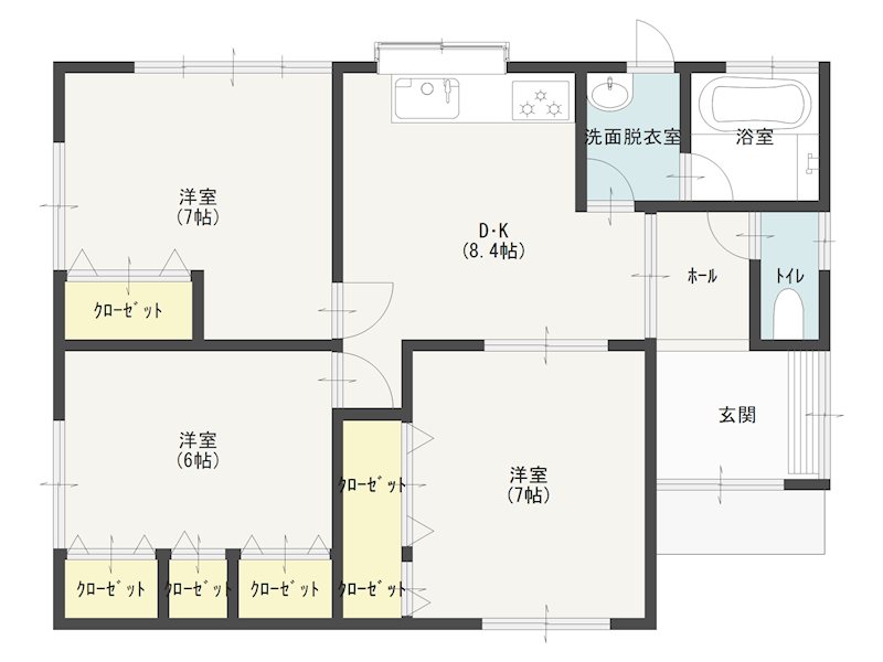 外内島貸家 間取り