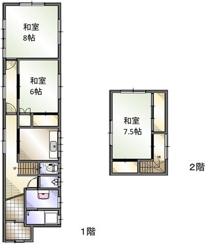 船場町一丁目貸家 間取り