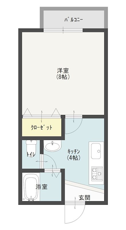 オラシオンⅠ 2C号室 間取り