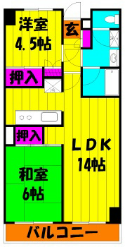 エクセル南越谷 間取り図