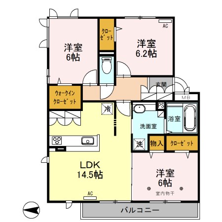 ロイジェントパークスレイクタウンⅢ　N 間取り図