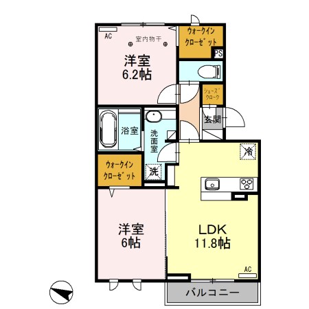 ロイジェントパークスレイクタウンⅡ　G 間取り図