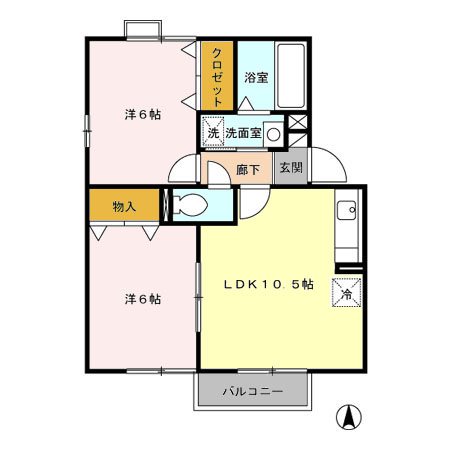 スプリングタウンA 間取り図
