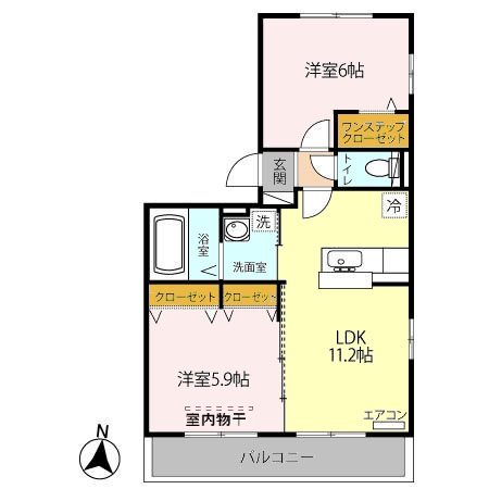 オッツ吉川B 間取り図