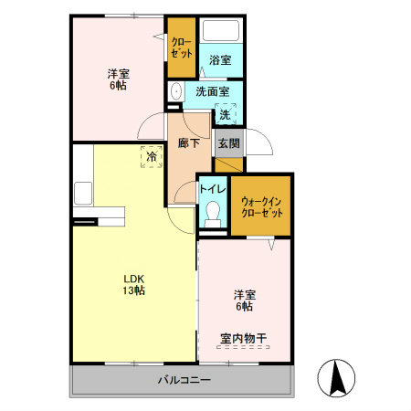 リバーパーク蒲生　B 間取り図
