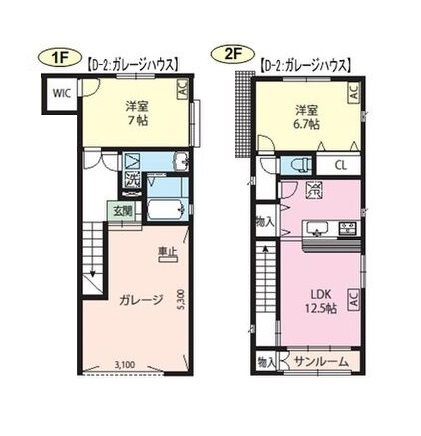 Casa　mia カーサミーア D棟 間取り図