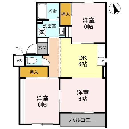 カームハイツⅡ 間取り図