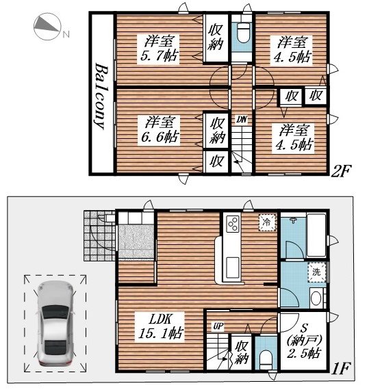 クレイドルガーデン吉川市新栄第５ 間取り図