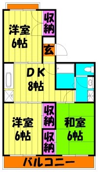 プレジデント深田Ⅱ 間取り図