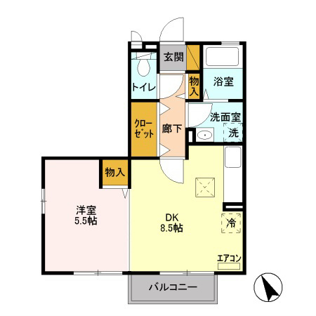 シュエット赤山　Ⅰ 間取り図
