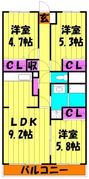 ランドロードU　A棟  間取り図
