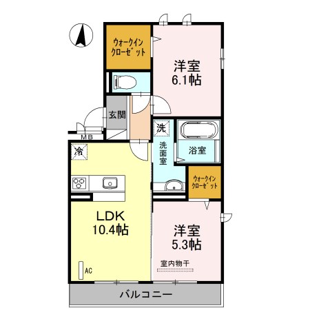 ウエストプラスワン 間取り図
