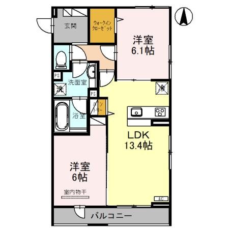 ピースラヴィータＥ 間取り図