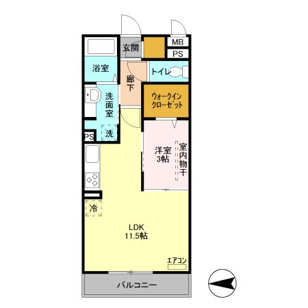 ロイジェントパークスレイクタウン　L 間取り図