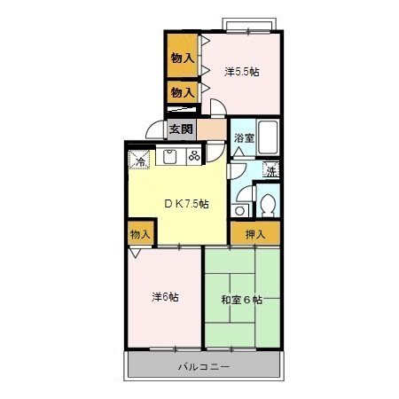 リバシティ　Ⅱ 間取り図