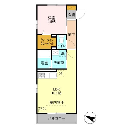 クレアドルーン越谷 間取り図