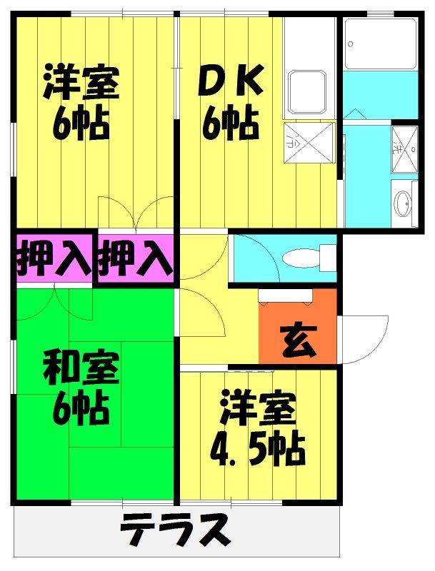 エクセル千間台Ｃ棟 間取り図