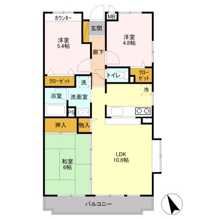 セルリア春日部　B 間取り図