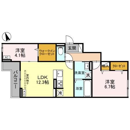 Dアヴァンス赤山町 間取り図