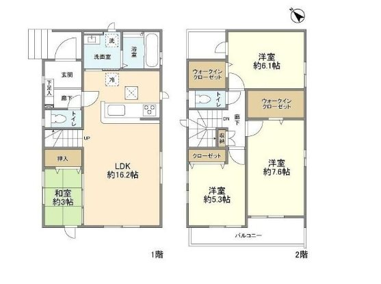 Kolet越谷大里 間取り図