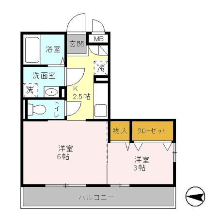 ディアコートLakeTown 間取り図