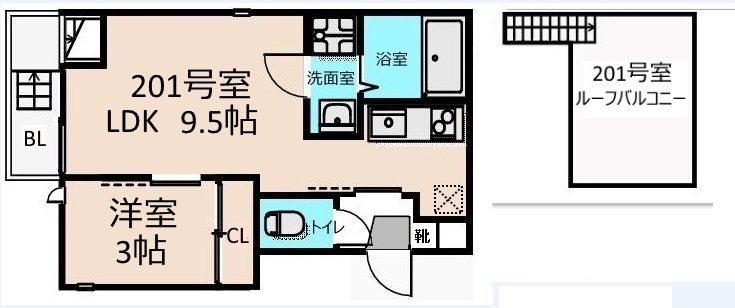 リュミエ越谷本町 間取り図