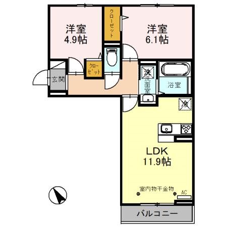 プランドール蒲生南町Ⅱ 間取り図