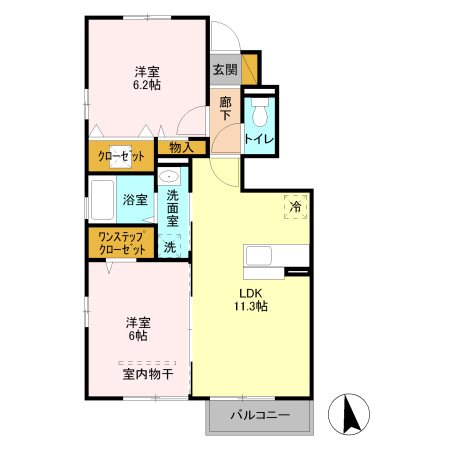 エスポワールA 間取り図