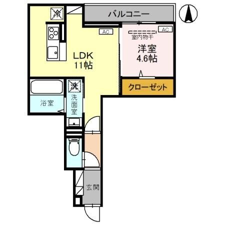 Dアヴァンス高富B 間取り図