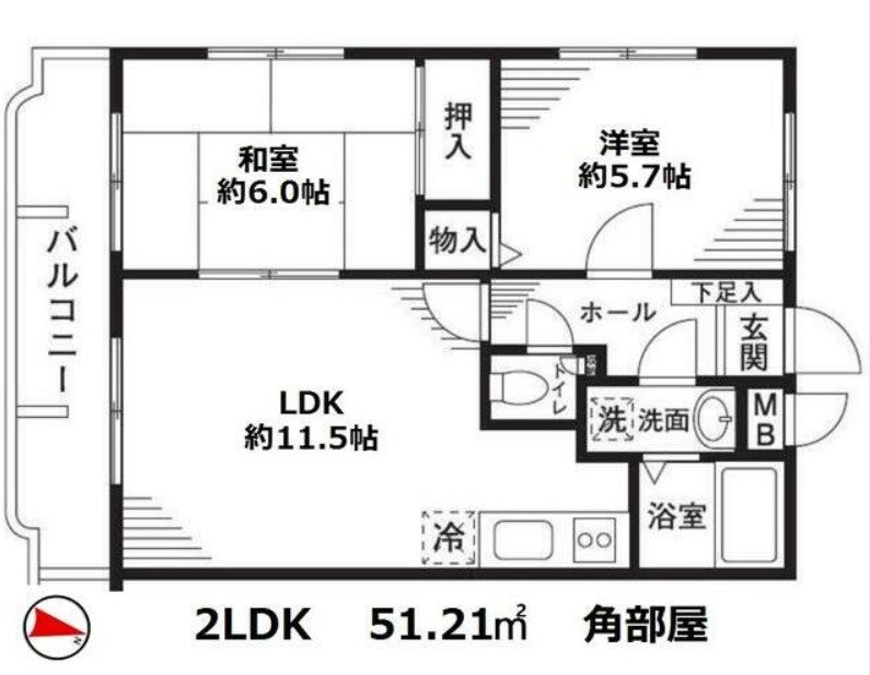 エマーレ北越谷 間取り図