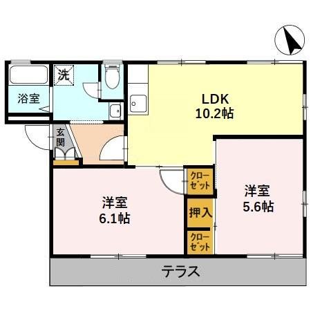 ライフタウニーA 間取り図