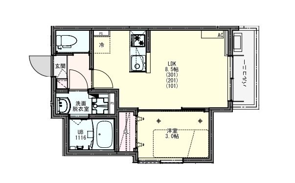 KEIAI　RESIDENCE　北越谷 間取り図