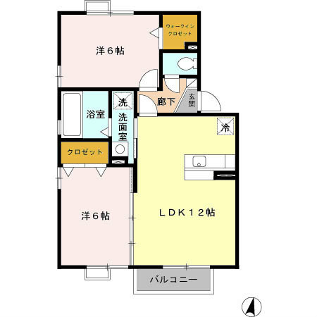 サニーハウス　Ｂ 間取り図