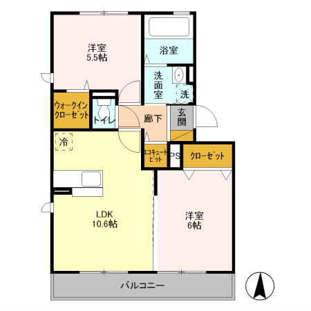 キャピタル美南A 間取り図