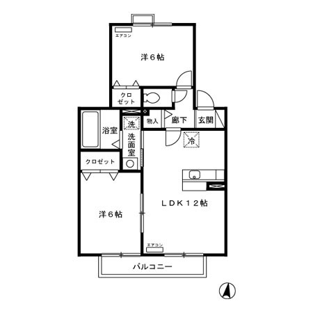 エターナヴィレッジ　B 間取り図