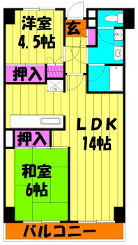 エクセル南越谷 間取り図