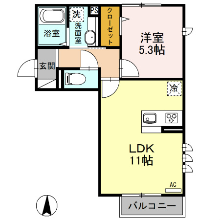 ミリューⅠ 間取り図