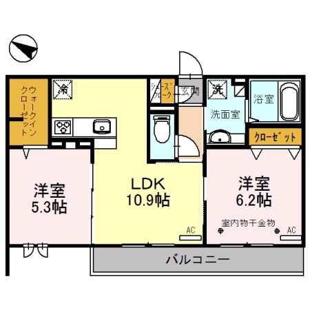 ロイジェントパークスレイクタウンⅡ　A 間取り図