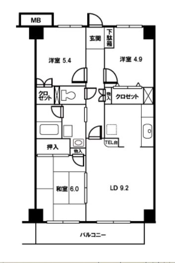 カーネリアン東越谷 間取り