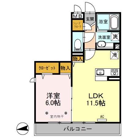 Le　ｂlanc Ⅱ（ルブラン） 間取り図