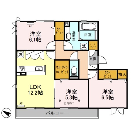 ロイジェントパークスレイクタウンⅡ　J 間取り図