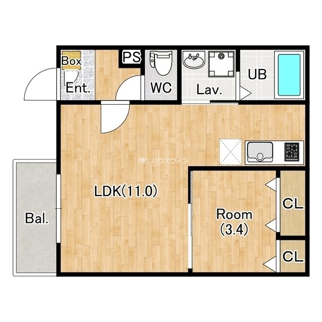 ジーメゾン春日部小渕 間取り図