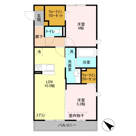 イルソーレ吉川美南　ロッソ 間取り図