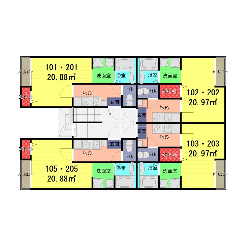 Freesia court 間取り図