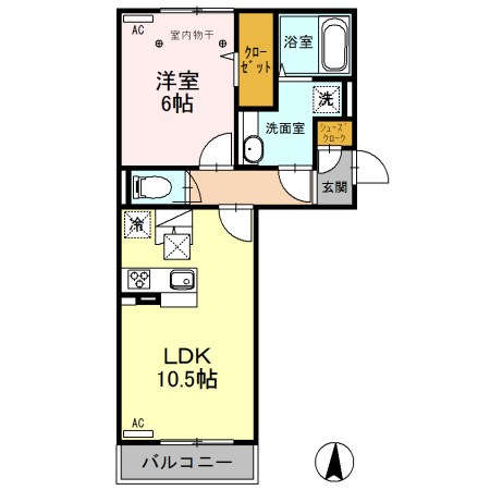 ロイジェントパークスレイクタウンⅢ　K 間取り図