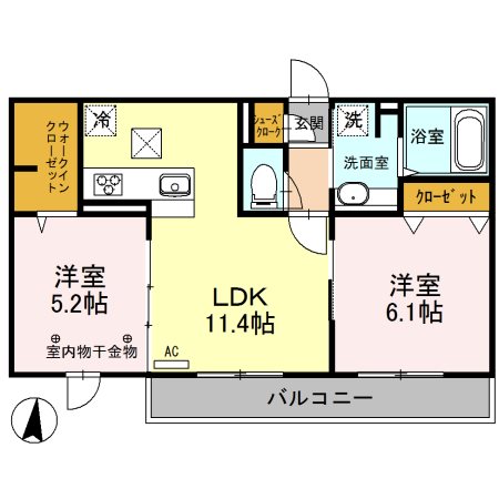 ロイジェントパークスレイクタウンⅢ　Ｇ 間取り図